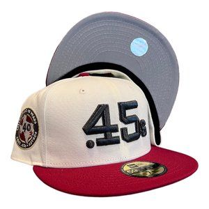 New Era Houston Astros 45's 2 Tone 59FIFTY Hat 40 Year Anniversary Patch